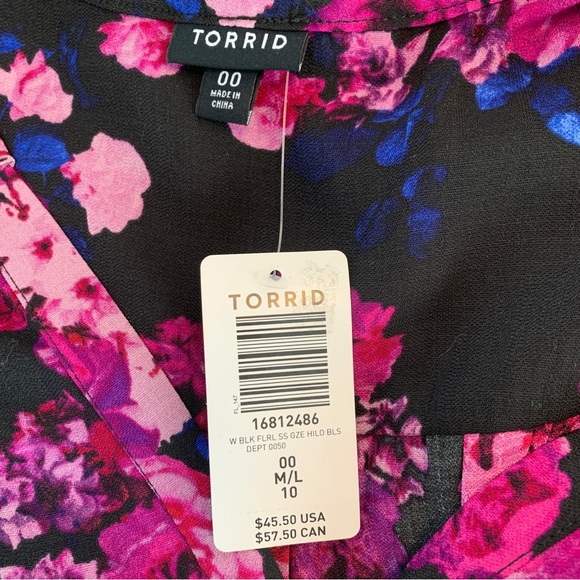 NWT Torrid Gauze Split Front Pullover Top - Picture 7 of 9